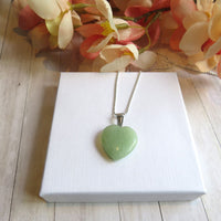 Thumbnail for Natural Stone Heart Sterling Silver Necklace