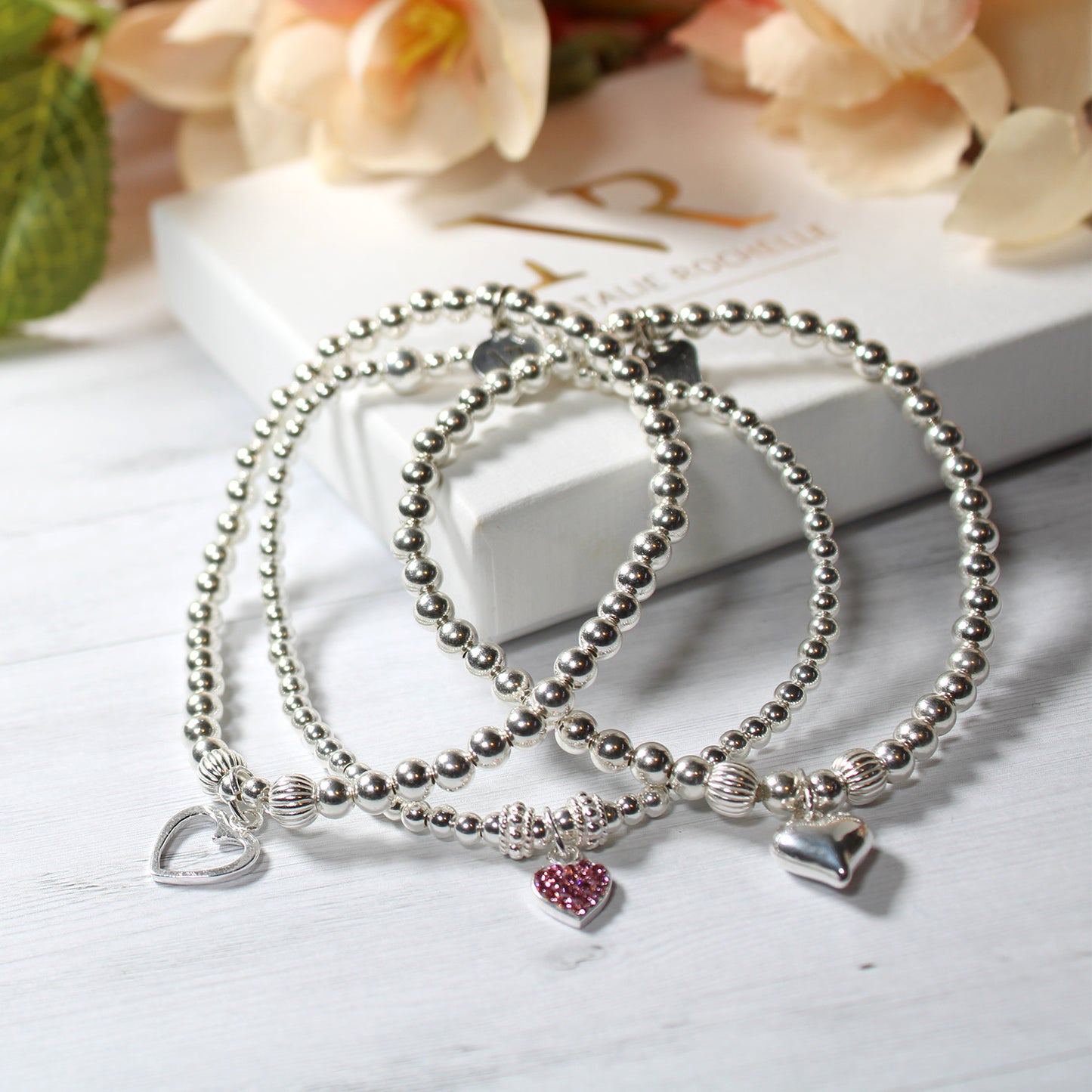 Trio of Hearts Bracelet Stack