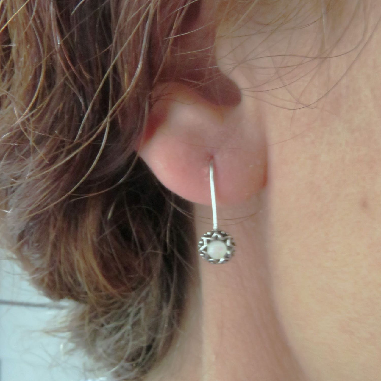 Opal Sterling SIlver 925 Drop Earrings