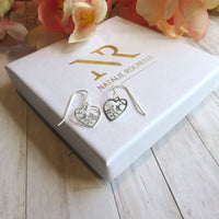 Thumbnail for Sterling silver 925 ‘Love Bord’ Heart drop earrings