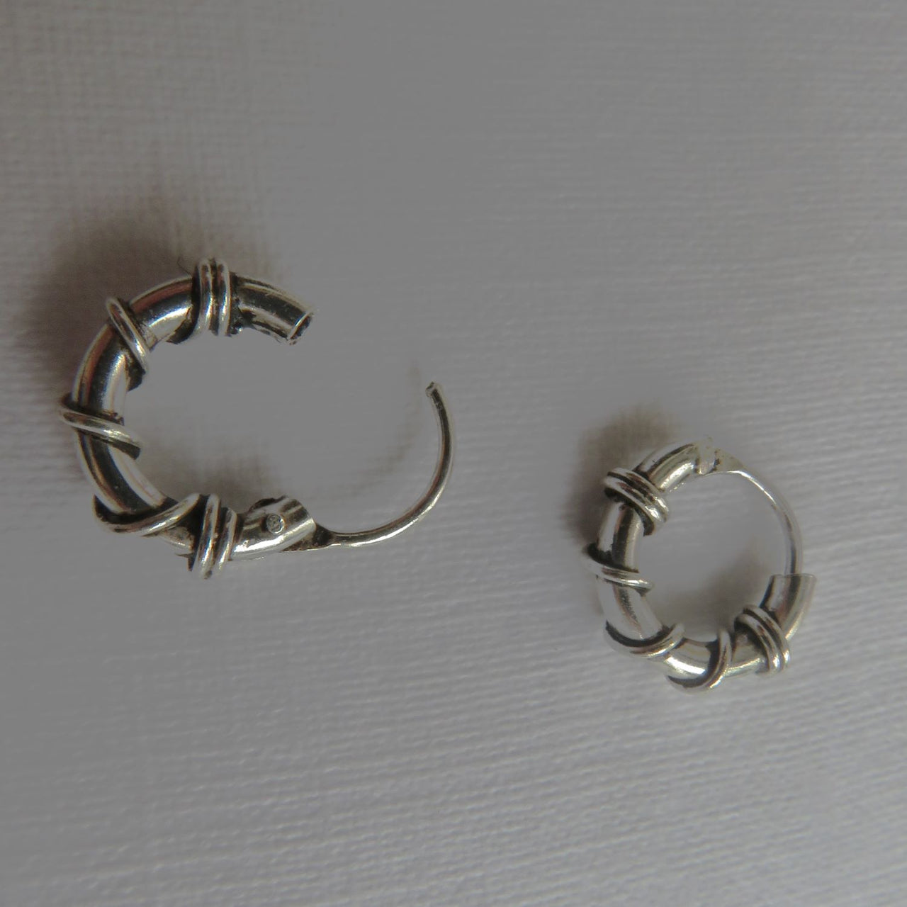 Tiny Boho sterling silver 925 hoop earrings