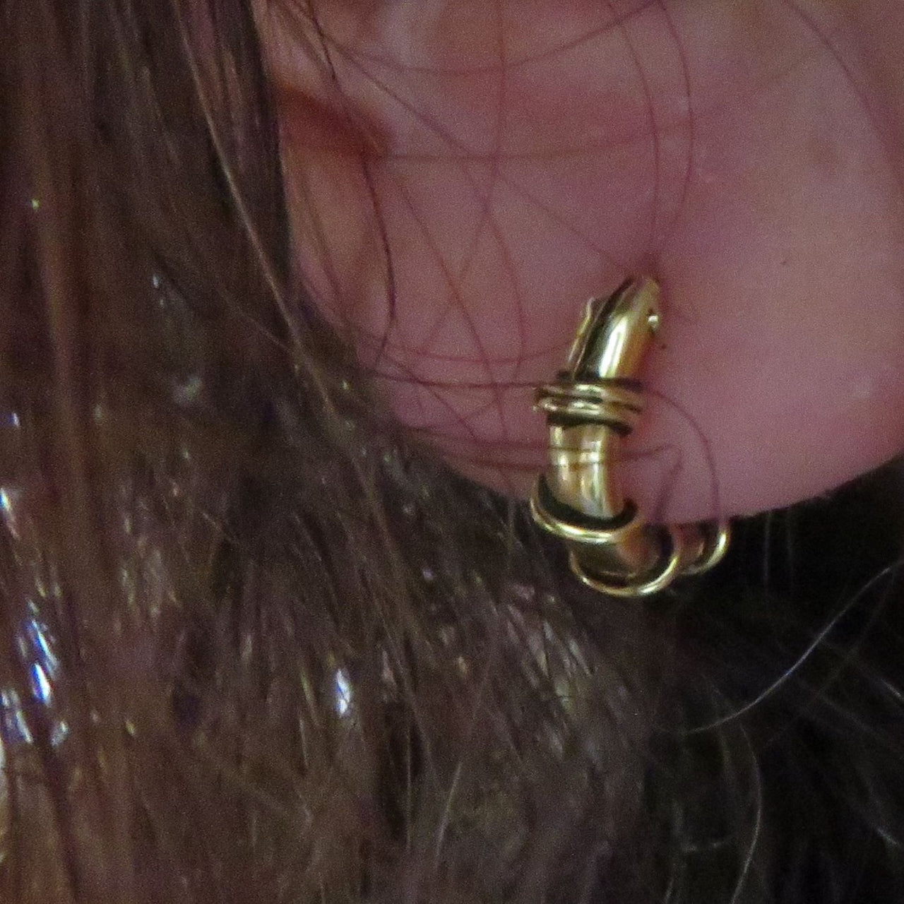 Tiny Boho sterling silver 925 hoop earrings
