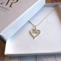 Thumbnail for Sterling Silver heart Cubic Zirconia Necklace