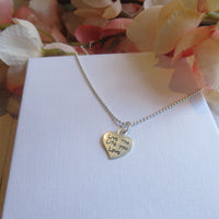 Thumbnail for Sterling Silver 925 ‘Live the Life you Love’ heart Necklace