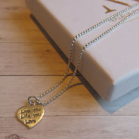 Thumbnail for Sterling Silver 925 ‘Live the Life you Love’ heart Necklace