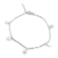 Thumbnail for Sterling Silver Boho Style Star Anklet