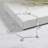 Thumbnail for Sterling Silver Boho Style Star Anklet