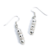 Thumbnail for Fancy Sterling Silver Mirror Drop Hook Earrings