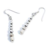 Thumbnail for Long Drop Sterling Silver Hook Earrings