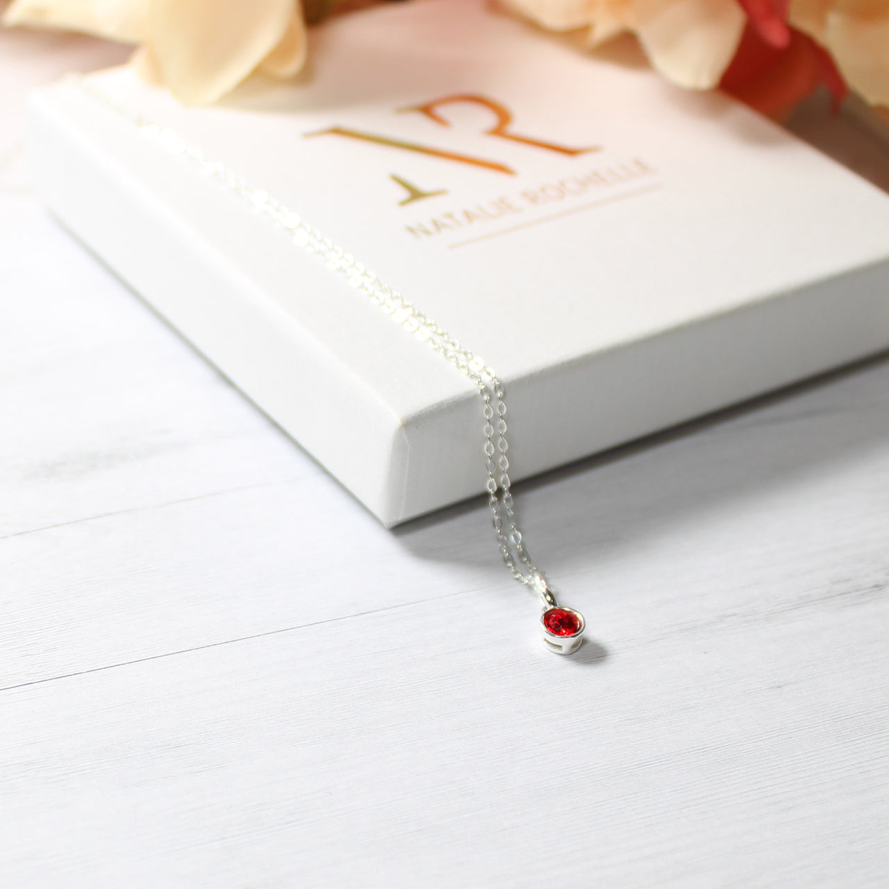 Sterling Silver Birthstone Personalised Necklace