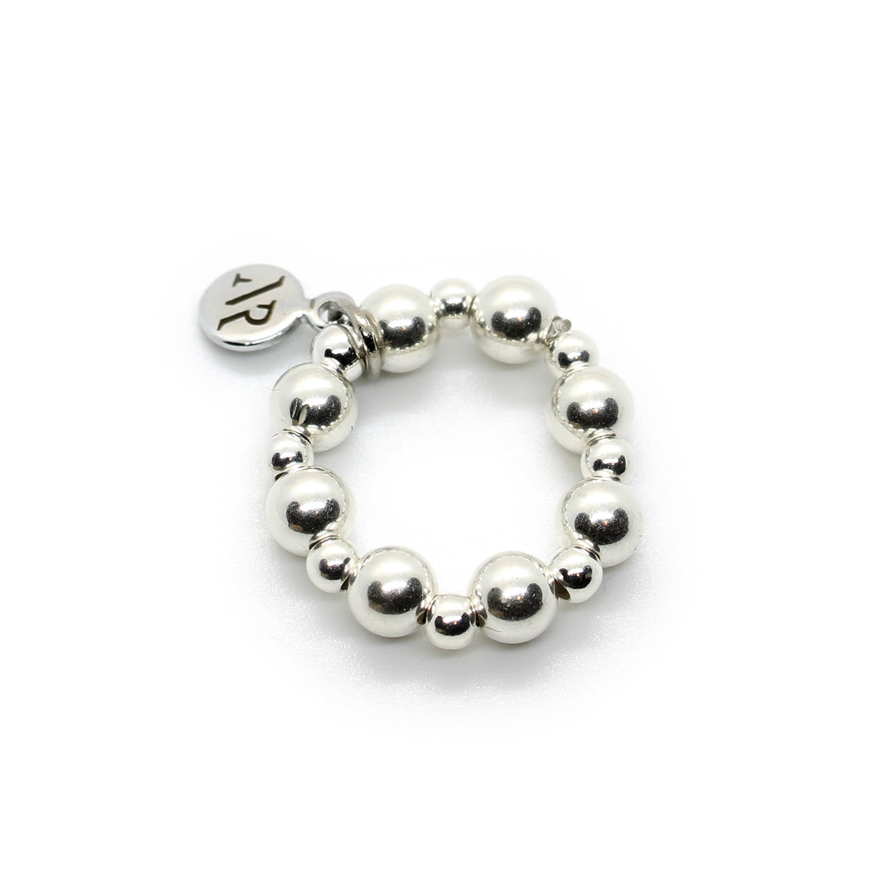 Classic Sterling Silver Beaded Stretch Ring