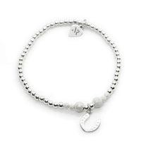 Thumbnail for Sterling Silver Stacking Bracelet with Lucky Horseshoe Charm