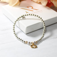 Thumbnail for Personalised Silver and Rose Gold Bracelet with Horoscope Charm