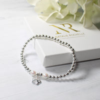 Thumbnail for Paw/Pet Loss Sterling Silver and Pearl Bracelet
