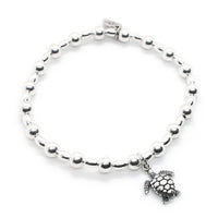 Thumbnail for Sterling Silver Oval and Round Bead Turtle Bracelet