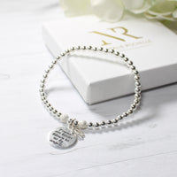 Thumbnail for Sterling Silver Friendship Motto Bracelet with Angel Charm