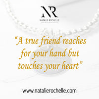 Thumbnail for Sterling Silver True Friend Beaded Heart Charm Friendship Bracelet