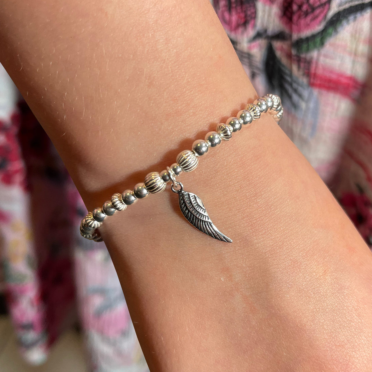 Sterling Silver Wings of an Angel Stacking Bracelet