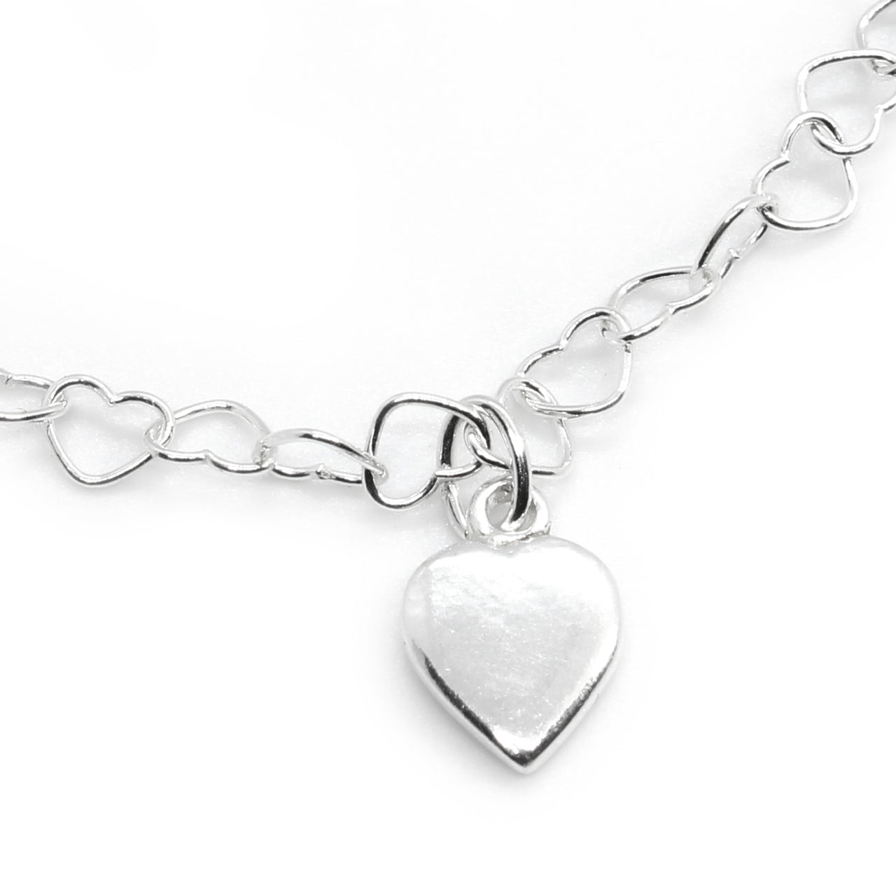 Sterling Silver Love Heart Bracelet