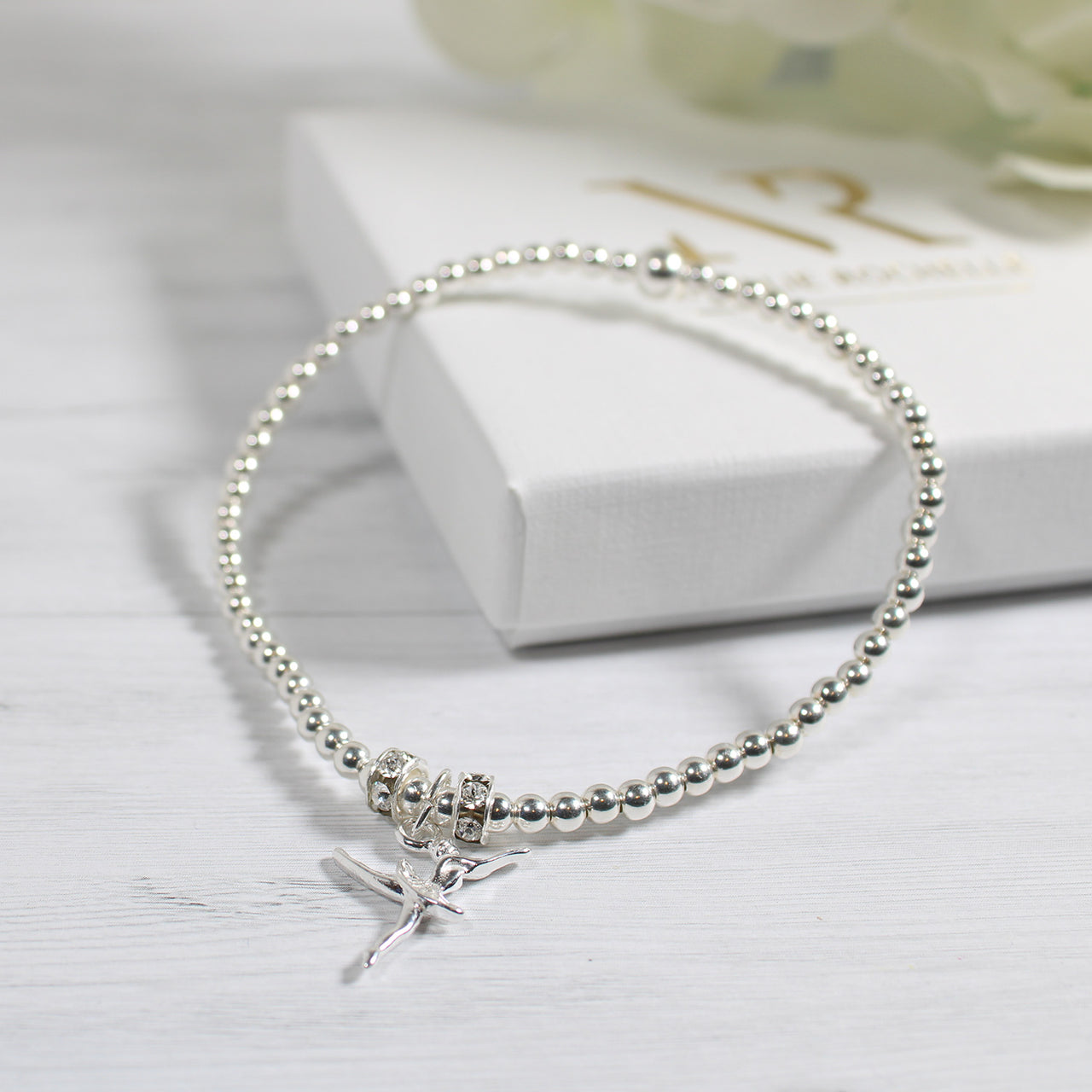 Stacking Bracelet with Ballerina Charm