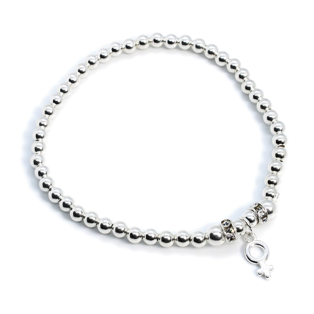 female/venus symbol Sterling Silver Stacking Bracelet