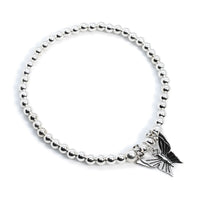 Thumbnail for Butterfly Charm Sterling Silver Stacking Bracelet